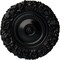 Ekena Millwork Marseille Ceiling Medallion (Fits Canopies up to 7 3/8"), Hand-Painted Jet Black, 21"OD x 2"P CM21MABLF - alternate 1